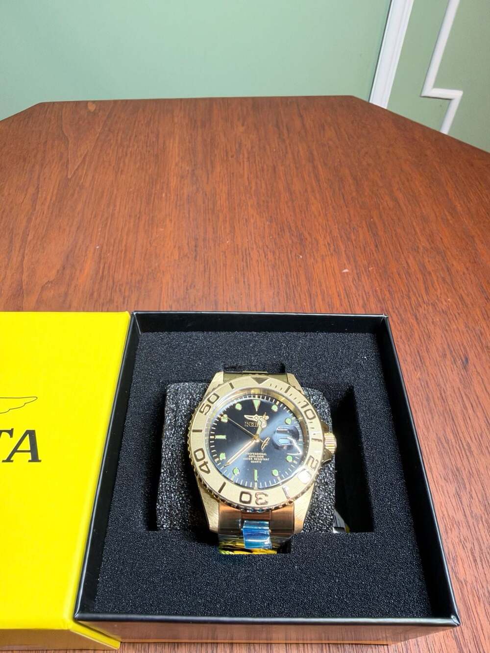 Invicta Pro Diver Watch 43 mm Gold Tone Quartz